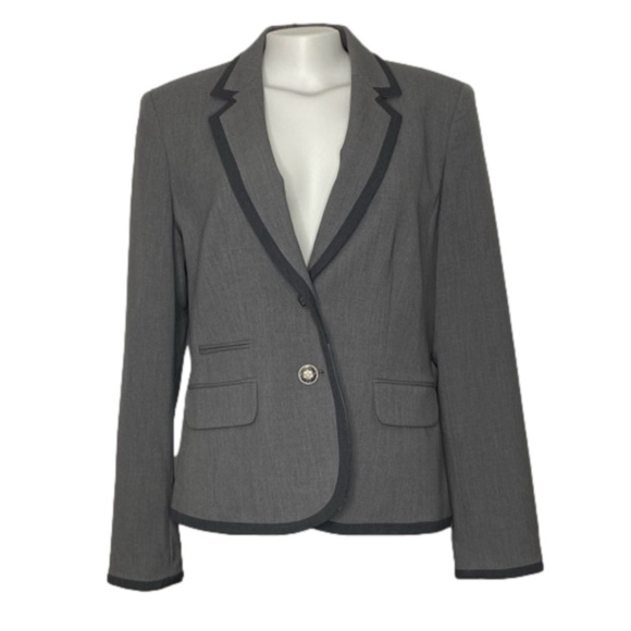 NINE WEST Suit Separates 2 Button Dark Academia Blazer Office Siren Preppy 10 - Picture 2 of 13